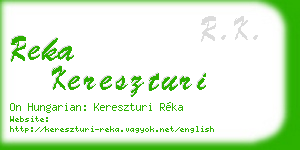 reka kereszturi business card